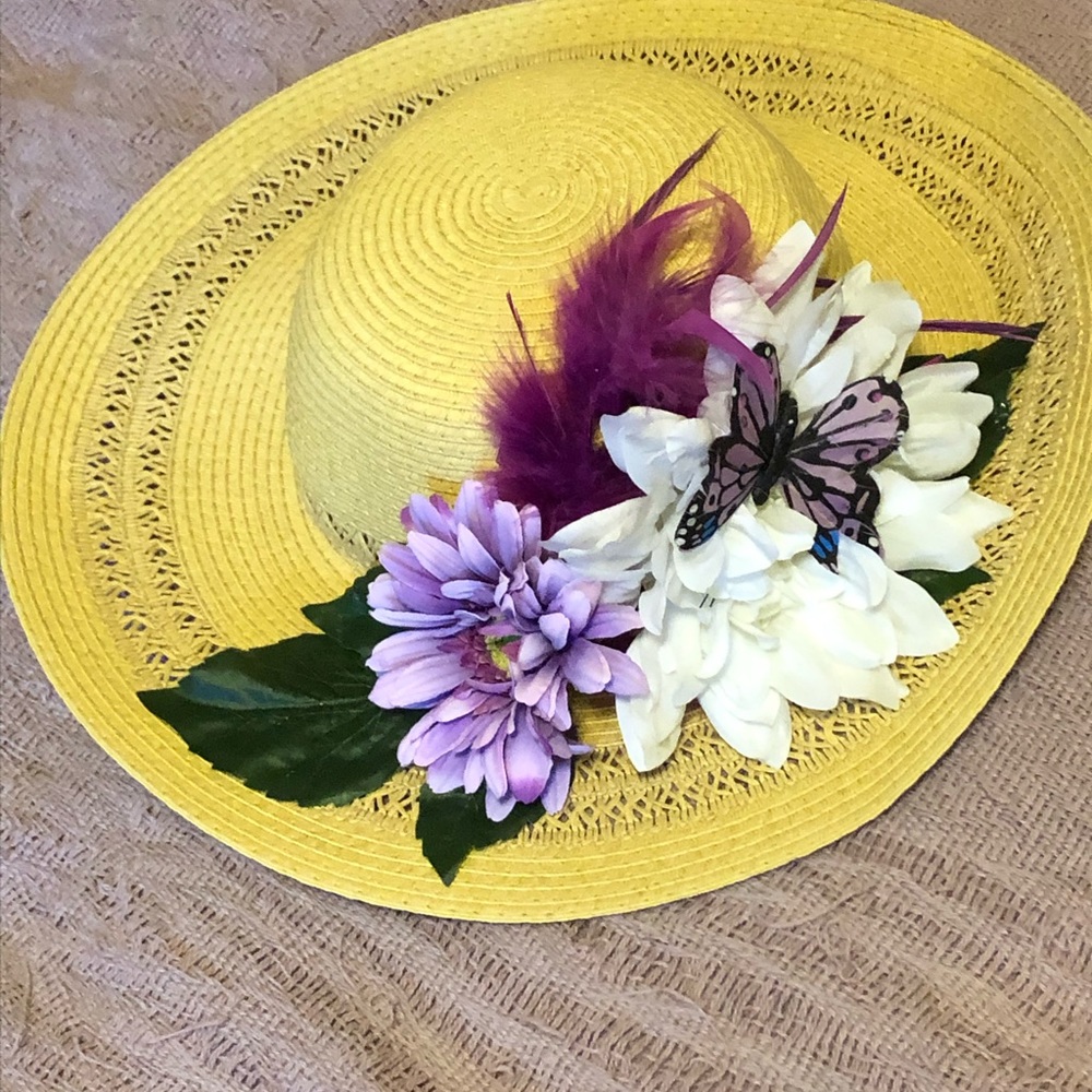 Beautiful beach summer straw hat